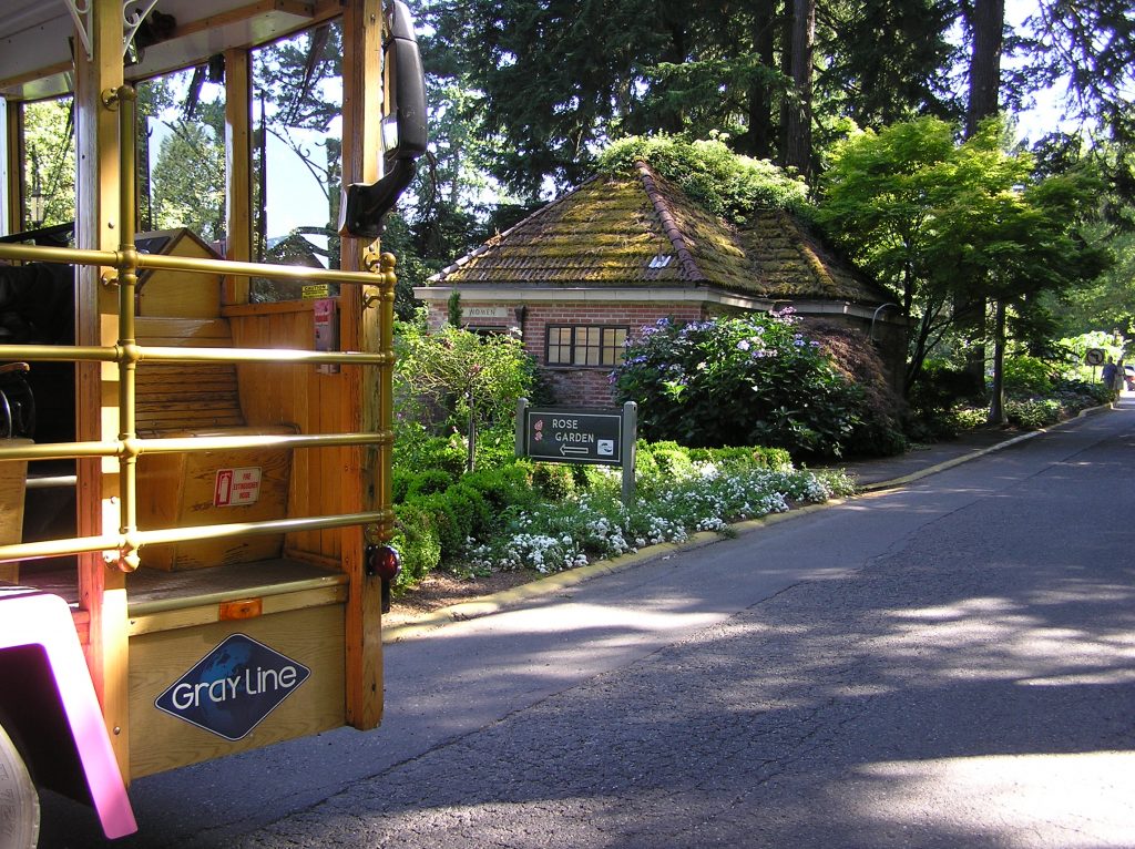 Arrival at the International Rose Test Garden